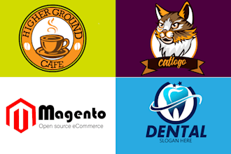 create professional coffee, ecommerce, dentist and custom logo