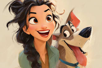 draw amazing pet disney portrait