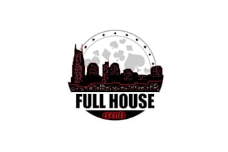 design motivation poker trading logo for full house events