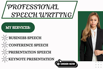 write professional conference speech business speech keynote presentation