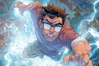 draw comic book cartoon and custom illustration digital art
