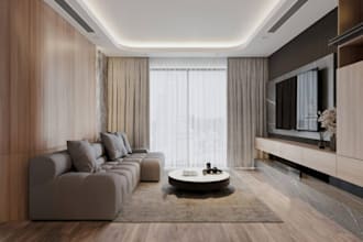design modern 3d apartment interior for bedroom, living room, kitchen, bathroom