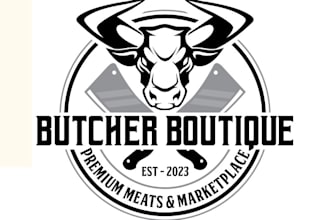 design super beautiful premium meats logo just for you