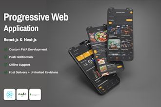 develop pwa, progressive web app, web application and website to app