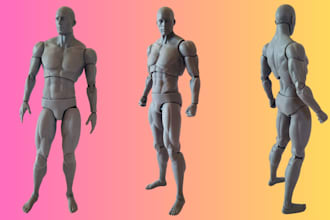 sculpt articulated toy model action figure posable toy for rendering 3d printing