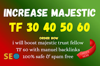 increase majestic tf 30 40 50 manuelly