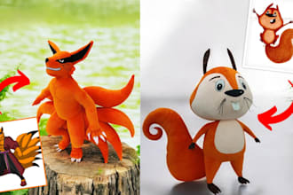 do digital art of custom plush cute dolls labubu crochet animal pattern oc plush