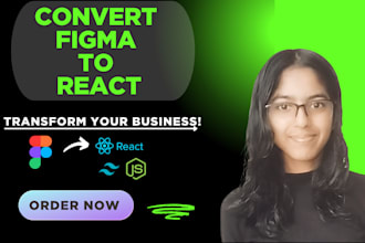 convert figma to react js with tailwind CSS or bootstrap