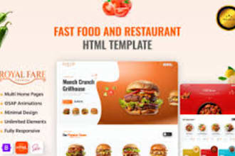 design a modern restaurant website with online menu