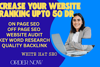 monthly on page and off page white hat seo to rank your website