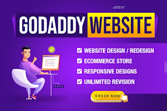 design redesign  godaddy website with godaddy builder