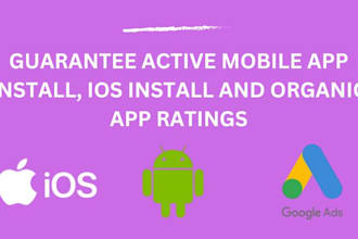 ios install, app rating review, app promotion, app marketing 2000 user install