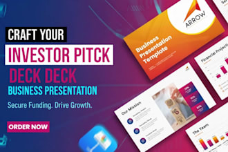 design modern canva presentation design business pitch deck design