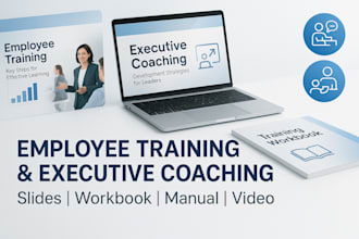 create employee training, staff training, executive coaching course presentation
