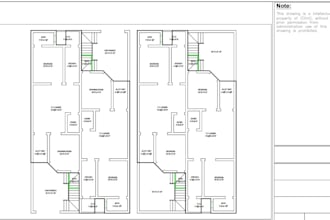 draw construction and house plans cad drawing