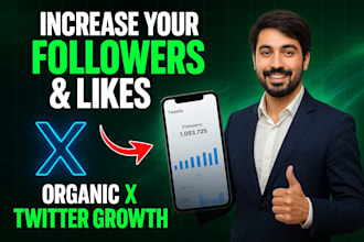 organic x twitter promotion or marketing with real followers