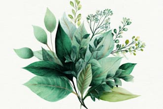 watercolor botanical illustrations of flowers