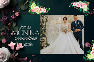 design unique marriage cards and borders for you