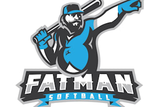 design a fierce custom mascot sports logo for baseball or softball teams