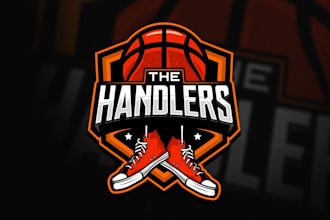 design a modern premium custom basketball team logo