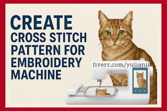 create cross stitch pattern for the embroidery machine
