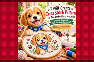 create cross stitch pattern for the embroidery machine