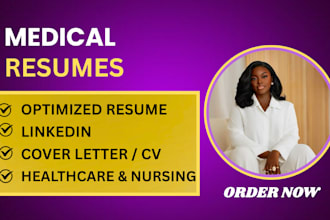 write ats optimized healthcare, nursing and medical resume, cvs, cover letter