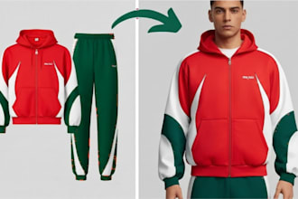 create ai fashion models, clothing mockups,  product photography for ecommerce