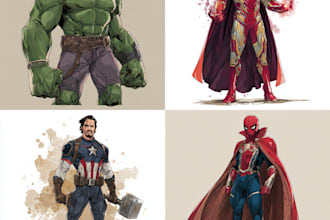 create superhero comic superhero character marvel style