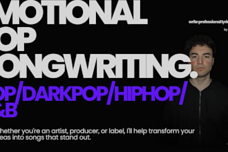 write professional lyrics for your pop song