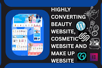 design a beauty website, cosmetic website and makeup website