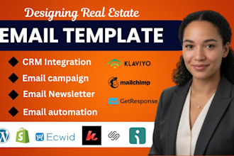 design a custom real estate ecwid email templates campaigns, newsletters, form