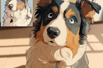 design a custom disney pet portrait
