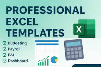 design professional finance and business templates in excel