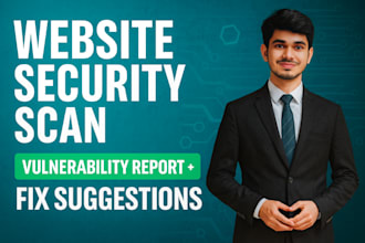 website vulnerability scan and security report