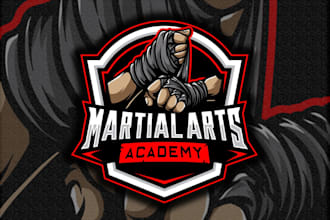 design a modern, creative custom fighting or boxing sports logo
