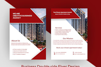 design advertising flyers for business, real estate with mockup