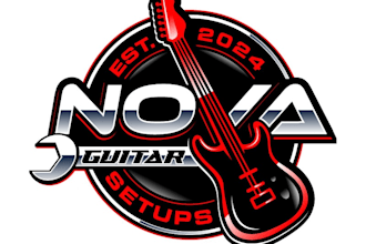 design beautiful guitar logo with unlimited revision