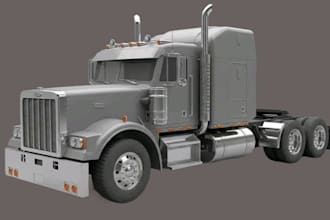 3d truck model car model semi truck toy design 3d cad design for 3d printing