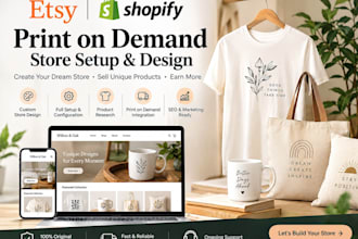 etsy shopify print on demand pod store printify printful gelato digital products
