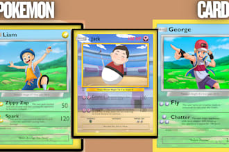 draw custom pokemon tcg card yugioh card pokemon trainer illustration card
