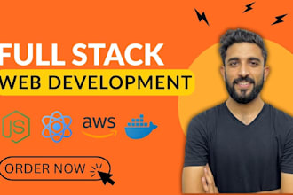 do full stack web development using react, node, angular, django, AWS and docker