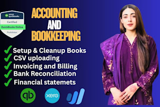 setup clean up bank reconciliation in quickbooks and xero for small businesses