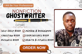 ghostwrite nonfiction, selfhelp, memoir, health as an ebook writer