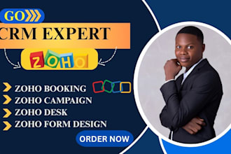 setup zoho CRM, zoho form, zoho book, zoho campaign, zoho commerce