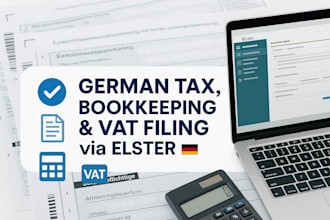 handle german tax return, bookkeeping, vat, and income tax filings via elster