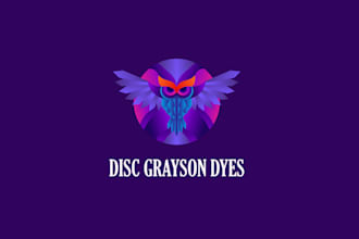 design top quality disc golf dyer dark gothic or comic logo