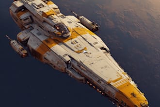 draw high quality spaceship concept