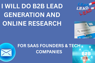 do b2b lead generation online research for saas founders and tech companies