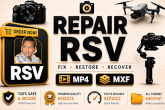 fix and repair sony rsv file to mp4 or mxf video format